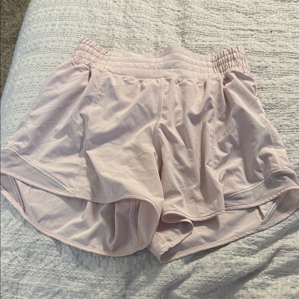 Lululemon Women's Light Pink Athletic Shorts - Soft Stretch